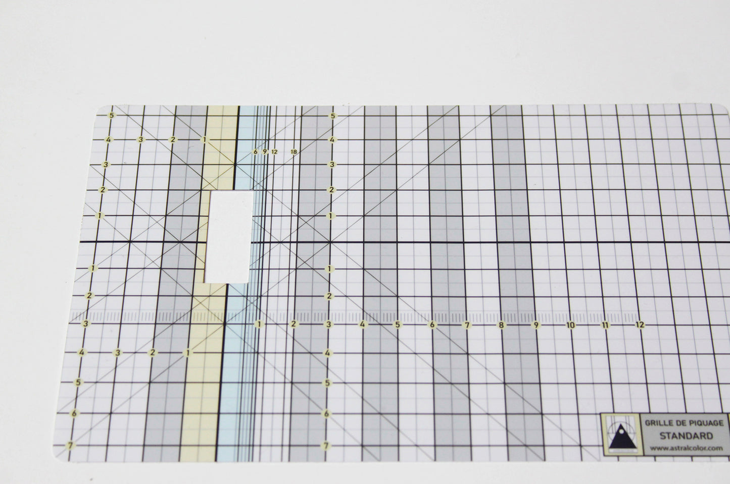 Grille de Piquage Standard + millimètres - pied presseur 13mm