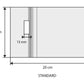 Grille de Piquage Standard + millimètres - pied presseur 13mm
