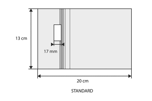 Grille de Piquage Standard + millimètres - pied presseur 17mm