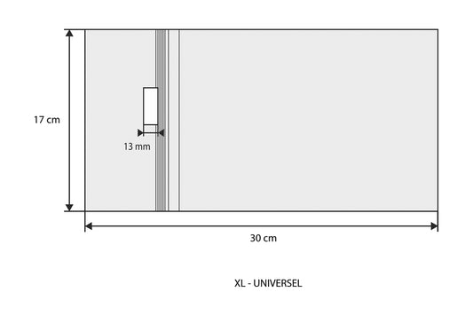 Grille de piquage XL universel + millimètres - pied presseur 13mm