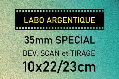 DEV + SCAN + TIRAGE - 35mm format spécial - 10x22/23cm